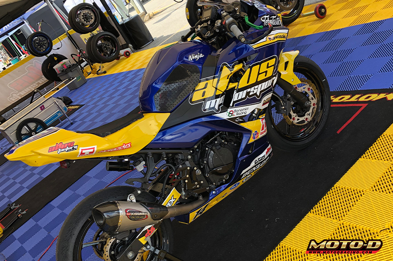 Motorcycle Garage Mat  Motorcycle Paddock Mat: MOTO-D Racing